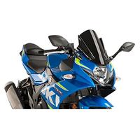 Puig 9722N Cúpula Z-Racing aerodinámica y deportiva en acrílico de 3 mm con doble altura y canales laterales que mejoran protección y estabilidad, Negro