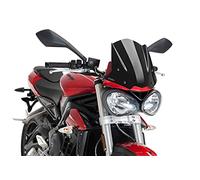 Puig 9999N New Generation Sport Deportiva y aerodinámica en acrílico de 3 mm con diseño Elevado Que Mejora protección y Mantiene Amplia Visibilidad, Negro