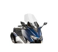 Puig 9424W Pantalla V-Tech Line Touring en acrílico de 4 mm con diseño aerodinámico anguloso para máxima protección y reducción de turbulencias, Transparente