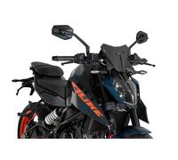 Puig 21997J Carenabris New Generation Sport - Diseño Deportivo y Protección Aerodinámica para KTM 125 DUKE y KTM 390 DUKE 2024-2025, Negro mate