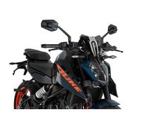 Puig 21997F Carenabris New Generation Sport - Diseño Deportivo y Protección Aerodinámica para KTM 125 DUKE y KTM 390 DUKE 2024-2025, Ahumado oscuro