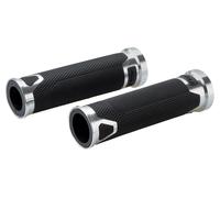 Puig Puños Revving, negro 22 mm, plata, par