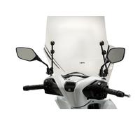 Motoplastic Puig 20365W T.X. en PMMA alta resistencia, diseño aerodinámico para scooter, Transparente