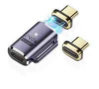 Puiseno Adaptador magnético USB C de 240 W, conector recto USB 4 magnético, 40 Gbps, soporta 8 K a 60 Hz, pantalla de vídeo para Thunderboard 4/3, MacBook Pro/Air y otros dispositivos tipo C (+