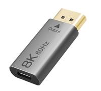 Puiseno Adaptador USB-C a DisplayPort 1.4 8K @ 60Hz, compatible con 4K @ 120Hz, Thunderbolt 3/4/5 a DP adaptador, compatible con iPhone 16/15, Galaxy S25/S24, MacBook Pro/Air, compatible con G-Sync