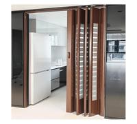 pujindu Puerta Plegable De Acordeón Para Interiores, Puerta Plegable De PVC Tipo Acordeón Para Armarios, Puerta Plegable De Vidrio Acrílico Esmerilado Con Manija Para Armario(50x55in)