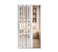pujindu Puertas Plegables Tipo Acordeón, Puerta Plegable De Vidrio Acrílico, Panel Divisor De Ambientes Plegable Y Deslizante Para Interiores, Divisor De Ambientes(24x45in)