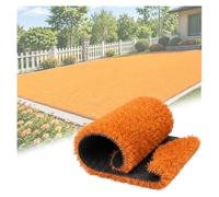 pujindu Rollo De Césped Artificial, Alfombra De Césped Sintético De 1,18 Pulgadas con Orificios De Drenaje, Césped Sintético Recortable para Techos, Patios Y Cercados(31x79IN)