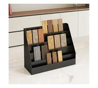 pujindu Tile Sample Display Stand, 4-Tier Countertop Stone Holder For Showrooms, Modern Sample Rack For Marble, Quartz, Granite(Black,66x18x35.5cm)