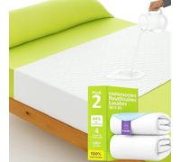 Pukalia® Empapadores Orgánicos Cama Adultos 90 x 85 cm (Pack X2) Reutilizable Super Absorbente - Lavables con Alas 4 Capas - Impermeable - Empapadores Bebe y Adulto - Rayon derivado de Bambú.