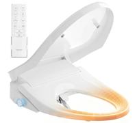 PUKANIUM Asiento de inodoro inteligente con calefacción y lavadora femenina, bidé alargado con temperatura del agua ajustable, presión y posición de boquilla, fácil instalación y tapa de cierre suave