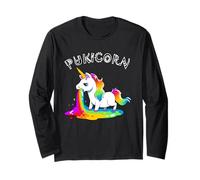 Pukicorn Vómito de Unicornios Vómito de Arco Iris Manga Larga