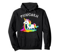 Pukicorn Vómito de Unicornios Vómito de Arco Iris Sudadera con Capucha