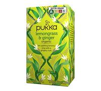 Pukka Herbs Organic Lemongrass and Ginger Tea - Pack of 20 Sachets