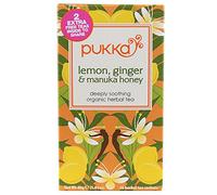 Pukka Hierbas Limón y Jengibre + Manuka Miel Té 20 Bags (paquete de 4)