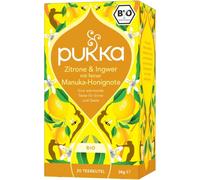 Pukka Infusión de Limón, Jengibre y Miel de Manuka Bio - 20 bolsitas de té Pukka