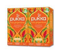 Pukka Organic Three Ginger 2 x 20 - Bolsa de deporte 36 g (72 g) - Bio Tres jengibre