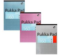 Pukka Pad, Bloc de notas de recambio A4, 160 páginas de papel de escritura de alta calidad, 80 g/m², con líneas rayadas de 8 mm y margen, cabeza de cinta encuadernada con 4 agujeros, 29,7 x 21 cm
