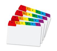 Pukka Pad Concord - Tarjetas de guía duraderas de 6 x 4 pulgadas, pestañas codificadas por colores A-Z, tarjetas guía Concord A-Z para revisión y organización, tarjetas reforzadas para estudio