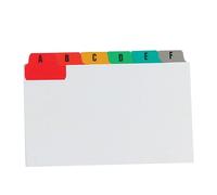 Pukka Pad Concord - Tarjetas de guía duraderas de 8 x 5 pulgadas, pestañas codificadas por colores A-Z, tarjetas guía Concord A-Z para revisión y organización, tarjetas reforzadas para estudio