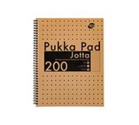 Pukka Pad, Cuadernos A4 Kraft Jotta - Paquete de 3 cuadernos Twin-Wirebound - Pa