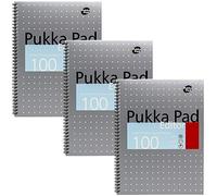 Pukka Pad EM003 - Paquete de 3 cuadernos de anillas con hojas rayadas