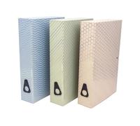Pukka Pad Haze Foolscap - Paquete de 3 cajas de archivo con clip de resorte interno y agujeros para el pulgar para una fácil recuperación, capacidad de 70 mm, se adapta a hasta 500 hojas de papel para
