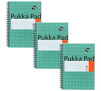 Pukka Pad JM021SQ - Paquete de 3 cuadernos de anillas A5