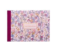 Pukka Pad - Libro de visitas A4, diseño floral, color crema, tapa dura, 96 páginas con 768 espacios de entrada y libro de registro de visitantes de papel de 120 g/m², libro de entrada y salida para el