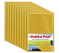 Pukka Pad, Pukka Post - Sobres acolchados autoadhesivos (320 x 445 mm, tamaño J, 10 unidades), color dorado