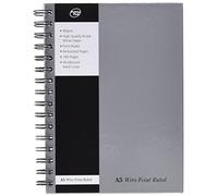 Pukka Pad Ref WRULA5 - Cuaderno de espiral doble de tapa dura (5 unidades, A4, 160 hojas microperforadas, 90 g/m², raya de 8 mm), color plateado