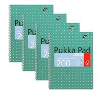 Pukka Parent Metallic Jotta - Libreta (tamaño A4), (Pack of 4)