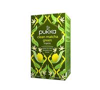 Pukka Thé Vert Matcha Bio Clean Thé Vert Biologique et Ayurvédique, Issue du Commerce Equitable 80 Sachets (Lot de 4x20 Sachets)