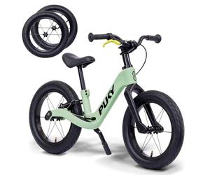 PUKY Next Set 12" & 14" Green/Black | Bicicleta creciente de 2 a 6 años | Bicicleta infantil a partir de 2 años | Bicicleta andadora con freno y asas de manillar de seguridad | Balance Bike | Ruedas