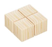 PULaif Elevadores de Madera para Camas, Elevadores de Cama for Muebles de Madera, Paquete de 4 tamaños múltiples, Altura de 1-5cm con Almohadilla de protección(10 x 10 x 1.5cm)