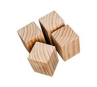PULaif Elevadores de Madera para Camas, Elevadores for Muebles de Madera de Pino, Elevador de 5 cm, Paquete de 4, Varios tamaños(6x6cm)