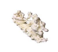 PULaif Estatuas Decoración Adornos, Estatua Feng Shui de Buda Sonriente, Dios de la Riqueza, con Bolsa de Dinero, decoración del hogar, 13,8 x 5,7 x 3,4 cm