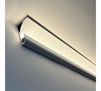 PULaif Molduras para techos, Línea Que bordea Blanco Negro el 1m a los 50m de la iluminación indirecta del Canal del Moldeado de Corona LED(White,9.8ft(3meters) L)
