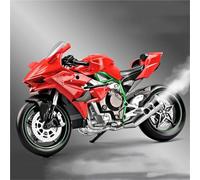 PuLaif Recopilación Regalo De Colección Aleación 1:9 Para KAWASAKI Para NINJA H2R Adornos Para Computadora Escritorio Simulación Motocicleta Juguete(Rosso)