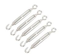 PULaif Tensor de Cable con Tensor de Cadena, Tensor de Alambre, Paquete de 5, Ojo de Gancho Tensor de M4-M10 de Acero Inoxidable 304 for Valla de jardín(OC Type-5PCS,M5)