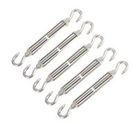 PULaif Tensor de Cable con Tensor de Cadena, Tensor de Cuerda de Alambre for jardín, Paquete de 5 tensores de Ojo de Gancho 304 SS M4 M5 M6 M8 M10(CC Type-5PCS,M6)