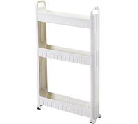 Pulate Estanteria Baño Carrito Auxiliar con Ruedas de 3 Niveles Estanterias, Estanteria Estrecha Carro de Almacenamiento Bathroom Organizer para Baño Cocina Lavandería Dormitorio