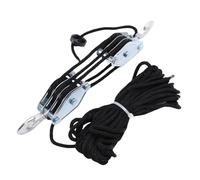 Puleggia per Paranco a FuneBlocco a 3 Ruote Capacità di 2200 Libbre Potenza di Sollevamento 6:1 Ideale per Installazione Aria Condizionata e Attrezzature Pesanti