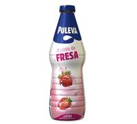 Puleva - Batido Puleva de Fresa, Rico en Calcio, Proteínas y Vitamina D, Sin Gluten, Bebida Láctea Nutritiva, Para Desayuno y Merienda, Indicado para Niños y Familias, Botella de 1 L (Paquete de 6)