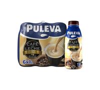 Puleva - Café con Leche Original, Bebida Láctea, Lista para Tomar, Mezcla de Café Arábica y Robusta, Tomar Frío o Caliente, Rico en Vitaminas A y D, Pack 6 x 1 Litro