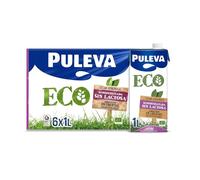 Puleva Eco Leche Ecológica sin Lactosa Semidesnatada Bio - Pack 6 x 1 L - Total: 6 L