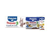 PULEVA PEQUES 3 con Cacao y Cereales de 12 a 36 meses - 10 packs de 3x200ml