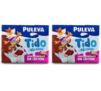 Puleva Tido - Batido de Cacao sin Lactosa Rico en Calcio, Proteínas y Vitamina D, Sin Gluten - Pack 6x200ml (Paquete de 2)