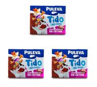 Puleva Tido - Batido de Cacao sin Lactosa Rico en Calcio, Proteínas y Vitamina D, Sin Gluten - Pack 6x200ml (Paquete de 3)