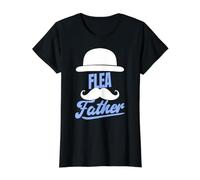 Pulga Divertida del Padre pulga Camiseta gráfica económica, Mujer, Negro, M